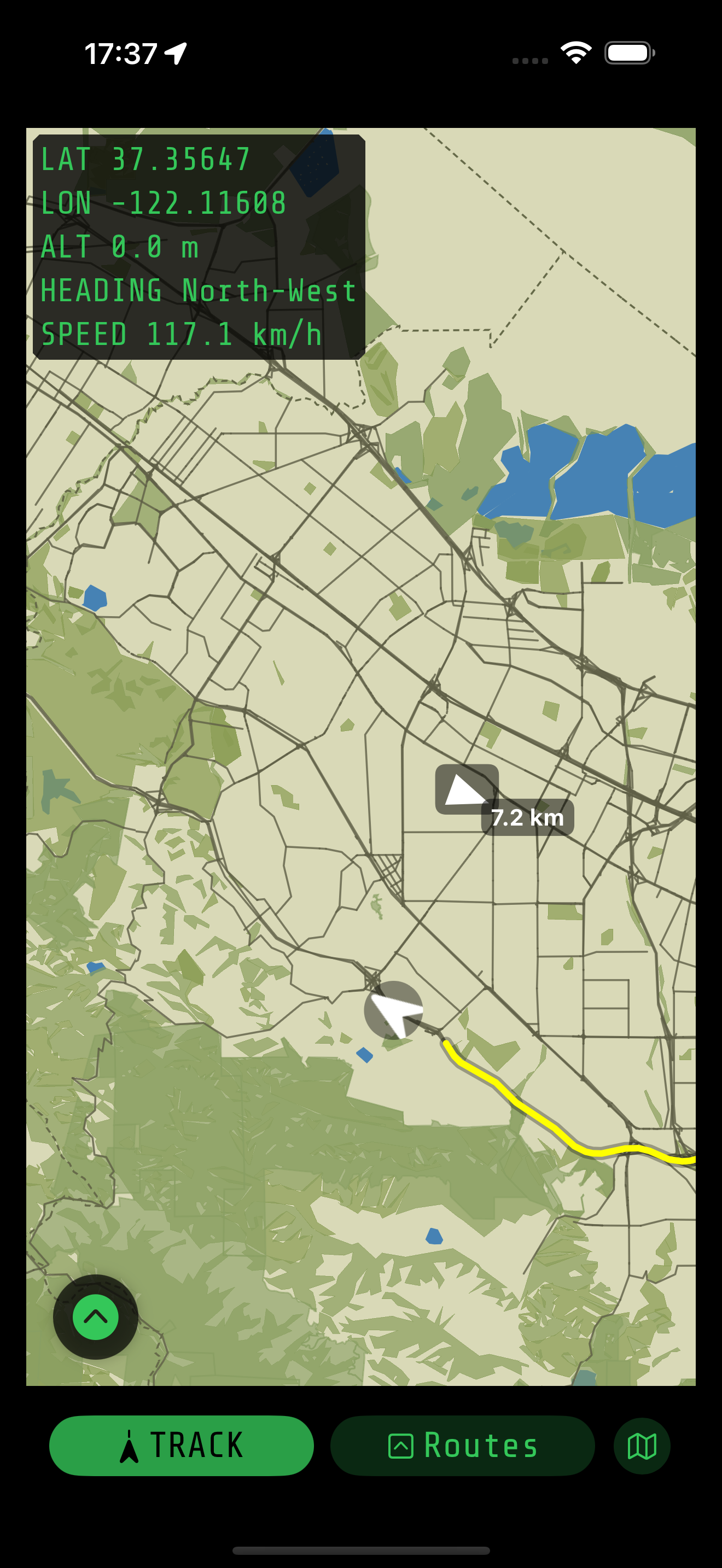 Route Navigation to Saved Path